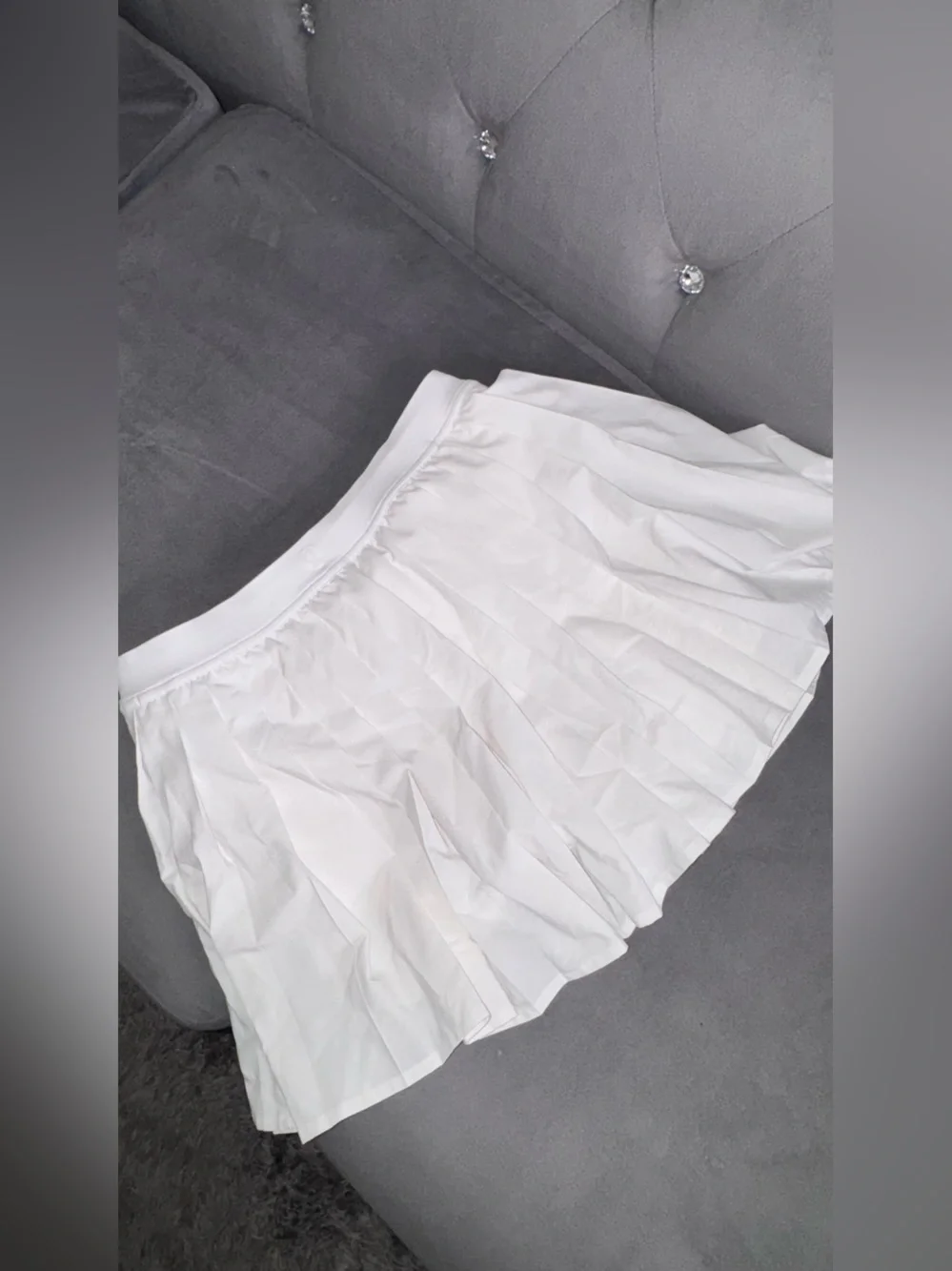 lululemon athletica White Pleated Skater Skirt